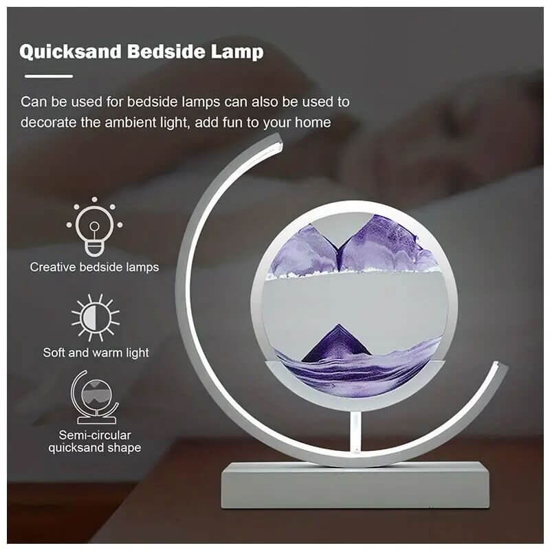 Unique Decorative LED Quicksand Painting Hourglass Lamp